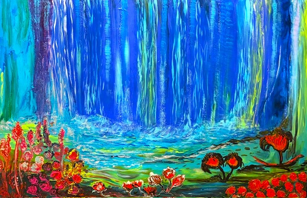 Hana Prochazka Antoninova, VENUŠIN VODOPÁD, 120x180 cm, akryl